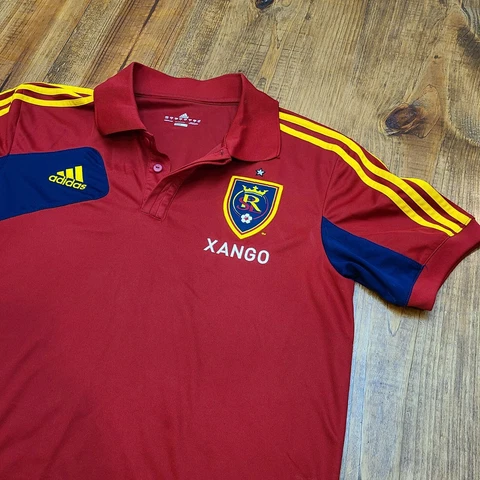 Men's Adidas ClimaCool Real Salt Lake City FC MLS Home Red Blue Jersey Kit Sz M Cover