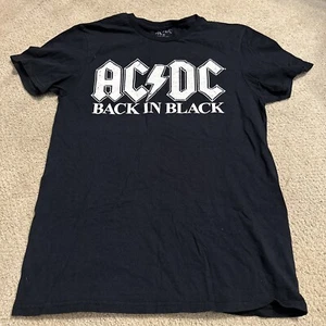 ACDC Back in Black Vintage Album Cover Men's Small T Shirt Metal Rock Band Tour - Picture 1 of 4