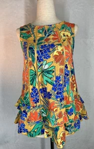 Womens STUDIO JPR Blouse Floral Sleeveless Round Neck Shirt Sz. Petite Small - Picture 1 of 10