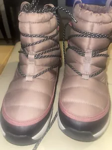 The North Face Thermoball Burgundy Winter Boots Women’s Size 10 - Picture 1 of 7