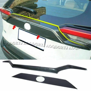 For TOYOTA RAV4 2019-2022 Carbon Fiber Rear Trunk Tailgate Strip Cover Trim 2pcs - Bild 1 von 5