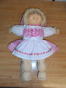 DANISH SCANDINAVIAN OUTFIT ONLY JUMPER BLOUSE APRON CAP for 16"CPK Cabbage Patch - Picture 1 of 12
