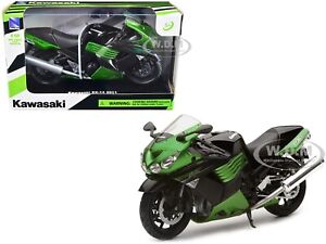 2011 KAWASAKI ZX-14 NINJA GREEN 1/12 DIECAST MOTORCYCLE MODEL BY NEW RAY 57433 B