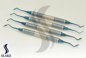 4 Dental Blue Titanium Coated Restorative Composite Filling Instruments Set CE - Picture 1 of 3