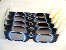 MADE IN USA 5 Pack Solar Eclipse Glasses ISO Certified, NASA Listed Manufacturer