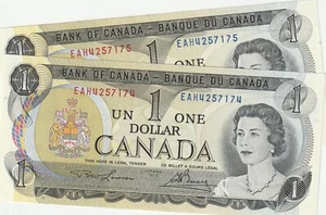 Canada 1973 $1.00 EAH 2 in sequence - Imagen 1 de 2