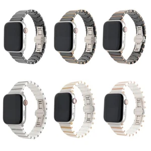 Slim Ceramic Bracelet Band for Apple Watch 11 10 9 8 7 6 SE 41/42/44/45/46/49mm - Picture 1 of 23