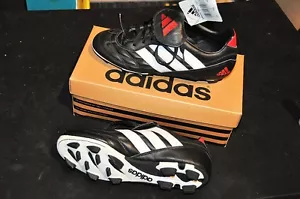 Botas de fútbol con levas originales VINTAGE ADIDAS Sirrano TRX L 03/99 cuero con embalaje original - Imagen 1 de 3
