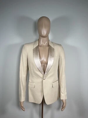 Hombre Maison Margiela Réplica Beige Blazer Traje Baile de graduación Chaqueta para fumar Talla 46 Foto 1 de 4