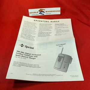1998 Sprint 43-5515 Telefon bezprzewodowy Instrukcja obsługi 848172060 RS2 Radioshack - Zdjęcie 1 z 1