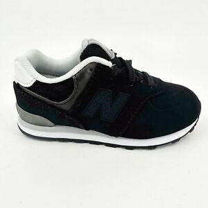 New Balance 574 Classics Black White Suede Infant Casual Sneakers KL574A1I