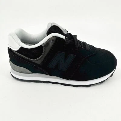 New Balance 574 Classics Black White Suede Infant Casual Sneakers KL574A1I - Image 1 of 4