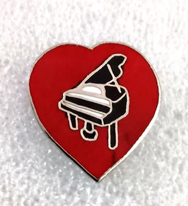 Pianiat I Corazón Piano Amor Calidad MAFCO Esmalte Solapa Sombrero Prendedor Set Nuevo de Lote Antiguo Nuevo - Imagen 1 de 5