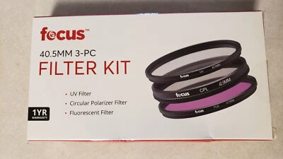 New Focus 40.5mm Filter Kit w/ UV, Circular Polarizer & Fluorescent Filter - Image 1 of 4