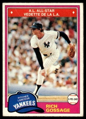 1981 O-Pee-Chee Rich Gossage New York Yankees #48 - Image 1 of 2