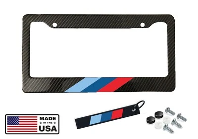 Hydrodipped Carbon Fiber For M Series BMW  License Plate Frame - USA - Image 1 of 4