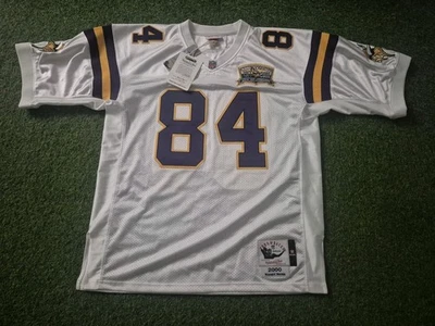 Camiseta deportiva Mitchell & Ness AUTÉNTICA Randy Moss Vikings para hombre talla 48 XL blanca nueva con etiquetas Foto 1 de 4