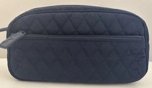 VERA BRADLEY Lilly Insulated Zip Medical Pouch Navy Blue Microfiber 9 x 5 x 2 EC - Picture 1 of 4