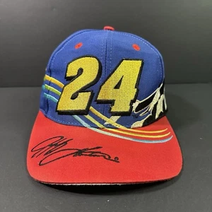 Vintage Jeff Gordon Rainbow Checkered Flag Hat 90s Chase - Picture 1 of 7