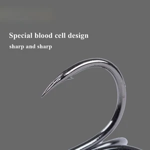 High Carbon Steel Hooks Enhanced Hookset Efficiency Fish Penetration Technology - Picture 1 of 15