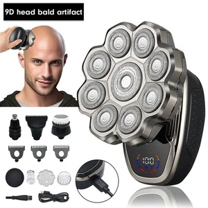 9D Electric Shaver 5-in-1 Wet/Dry Men's Electric Razor Head Shavers Grooming Kit - Picture 1 of 18