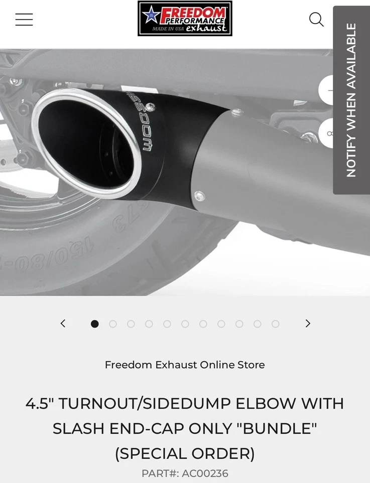 Freedom Performance Exhaust Indian Scout Bobber - Image 1 of 1