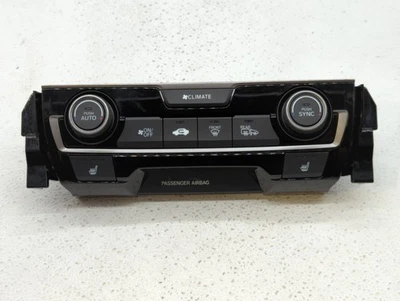 2017-2018 Honda Civic Ac Heater Climate Control 79600-tgg-a610-m1 A7Z1Q - Image 1 of 4