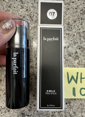 La Parfait  B-Belle Trio Stick Blush, Lipstick & Eye 07 CRIMSON .25oz/7g FULL SZ - Image 1 of 4