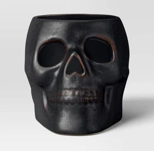 Umbral Pequeño Pátina Pilar Cerámica Calavera Candelabro Negro 4.12"x6.12" 2024 - Imagen 1 de 3