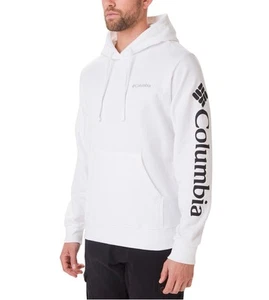 Men's Columbia Viewmont II Sleeve Graphic Hoodie White Size Large New With Tags - Picture 1 of 5