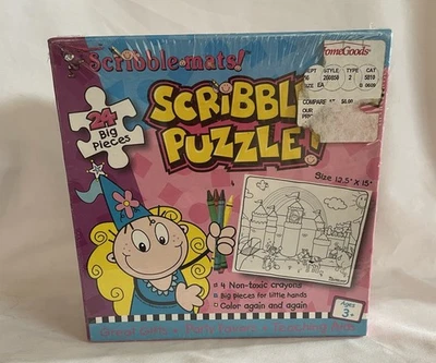 Scribble Mats Scribble Puzzle Princess Castle 24 Big Pieces - Image 1 of 4