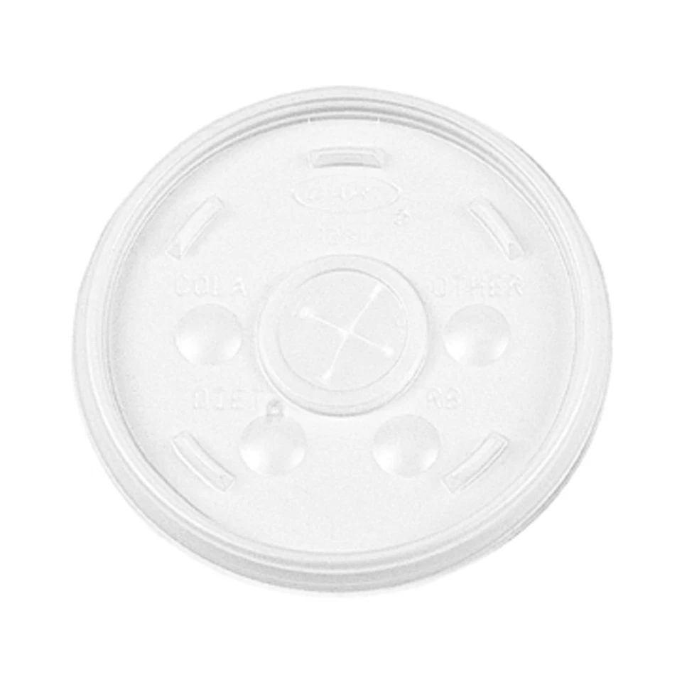 Dart 12SL Plastic Lids 1600 for 12oz Hot/cold Foam Cups Slip-thru Lid White.