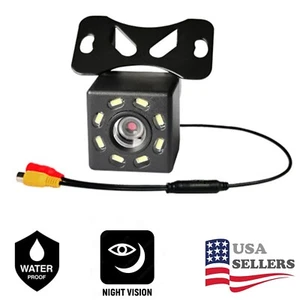 Backup Camera Rearview Universal Mount Wide Angle 8 LED for ALPINE Car Radio - Picture 1 of 6