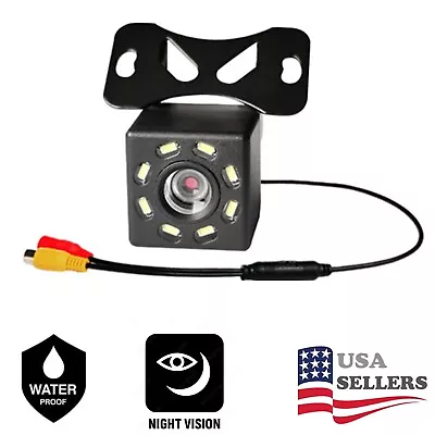 Backup Camera Rearview Universal Mount Wide Angle 8 LED for ALPINE Car Radio - Image 1 of 4