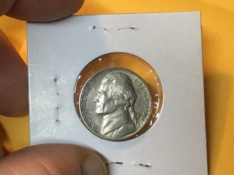1960-D Jefferson Nickel, Higher Grade, 1 Coin Cover