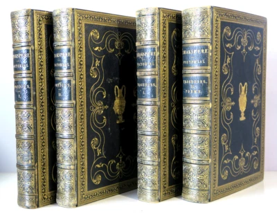 Pictorial Edition of the Works of Shakspere - 4 Vol Set Comedies & Tragedies VTG Foto 1 de 4