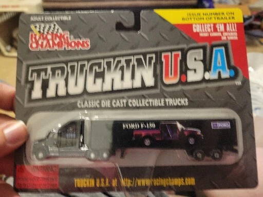 1/144 RACING CHAMPIONS SEMI TRUCK TRAILER FORD F-150 AD ON SIDE TRUCKING USA 2 - Image 1 of 1