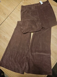Sugar & Jade Girls Corduroy Flare Stretch Leggings in Dark Earth Brown L 12/14 - Picture 1 of 3