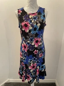 SEÑORA JULIPA ESTAMPADO FLORAL VESTIDO MIDI REINO UNIDO TALLA 12 NUEVO CON ETIQUETAS - Imagen 1 de 6