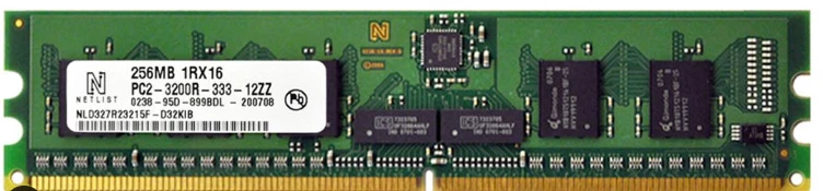 MEMORIA RAM NETLIST 256MB 1RX16 PC2-3200R NLD327R23215F-D32KIB Foto 1 de 1