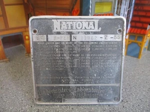 VINTAGE GAS PUMP SERVICE station national ID tag 50s ORIGONAL - Picture 1 of 4
