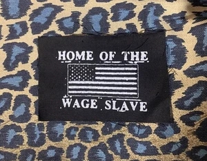 Home of the Wage Sklave Aufnäher zum Selbermachen - Punk Kruste schwarze Flagge übrig gebliebener Riss Oi - Bild 1 von 1
