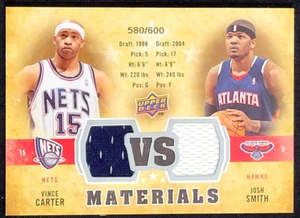 2009-10 UPPER DECK VINCE CARTER / JOSH SMITH MATERIALS GAME USED JERESEY #D/600 - Picture 1 of 2