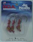 DOA 85424 Cal Jighead Red 1/8 oz 3CT