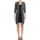 Connected Apparel Womens Gray Marled Layered Knit Sweaterdress 12 BHFO 8727
