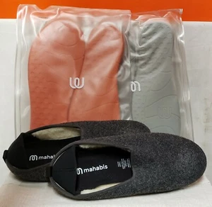 Mahabis Classis Slippers Larvik Dark Grey with 2 Sets of Soles MC-U-DG-41 - Picture 1 of 8