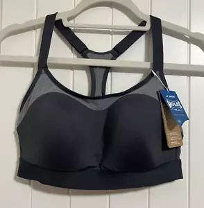 Brooks 34C / 34 C NWT Asphalt Gray Dare Racerback Molded Cup Running Bra - Picture 1 of 10