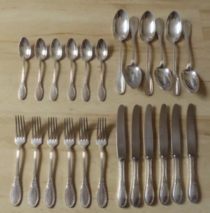 OKA - Dessert - Besteck für 6 Personen - 24 Teile - Silber 90 - Picture 1 of 3