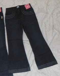 Gymboree PETITE MADEMOISELLE Denim Jeans Dec Stitching Adj waistband NWT 6 7 8 - Picture 1 of 5