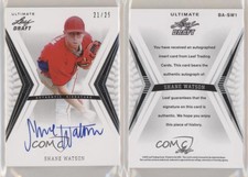 2012 Leaf Ultimate Draft Silver /25 Shane Watson #BA-SW1 Auto